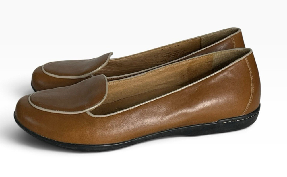 Dansko Nastacia Nappa Toffee Leather Slip on Flats Loafers Eur 41 US 10 Comfort